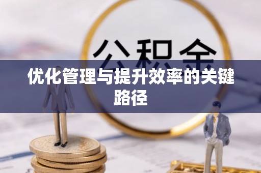 东势优化管理与提升效率的关键路径