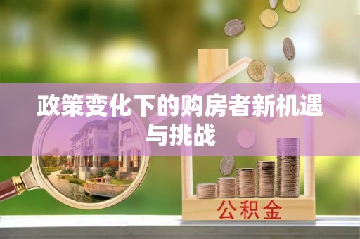 东势政策变化下的购房者新机遇与挑战