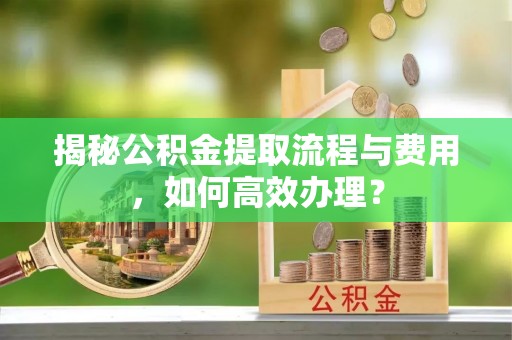 东势揭秘公积金提取流程与费用，如何高效办理？
