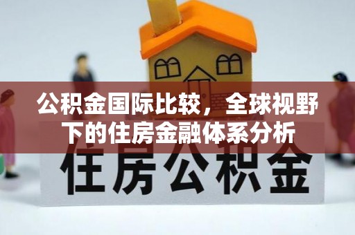 东势公积金国际比较，全球视野下的住房金融体系分析